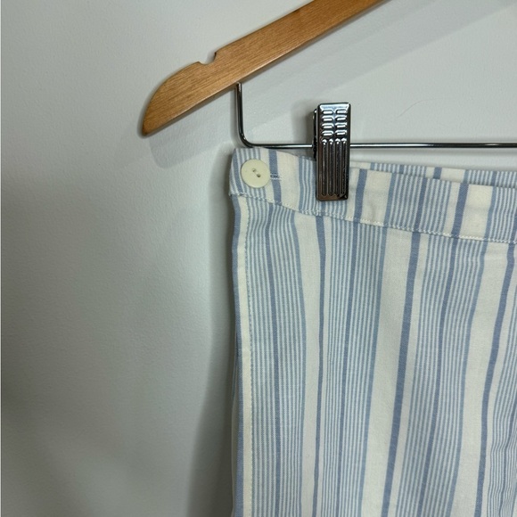 Tobi Blue and White Striped Print Wrap Mini Skirt (S) - Picture 6 of 9